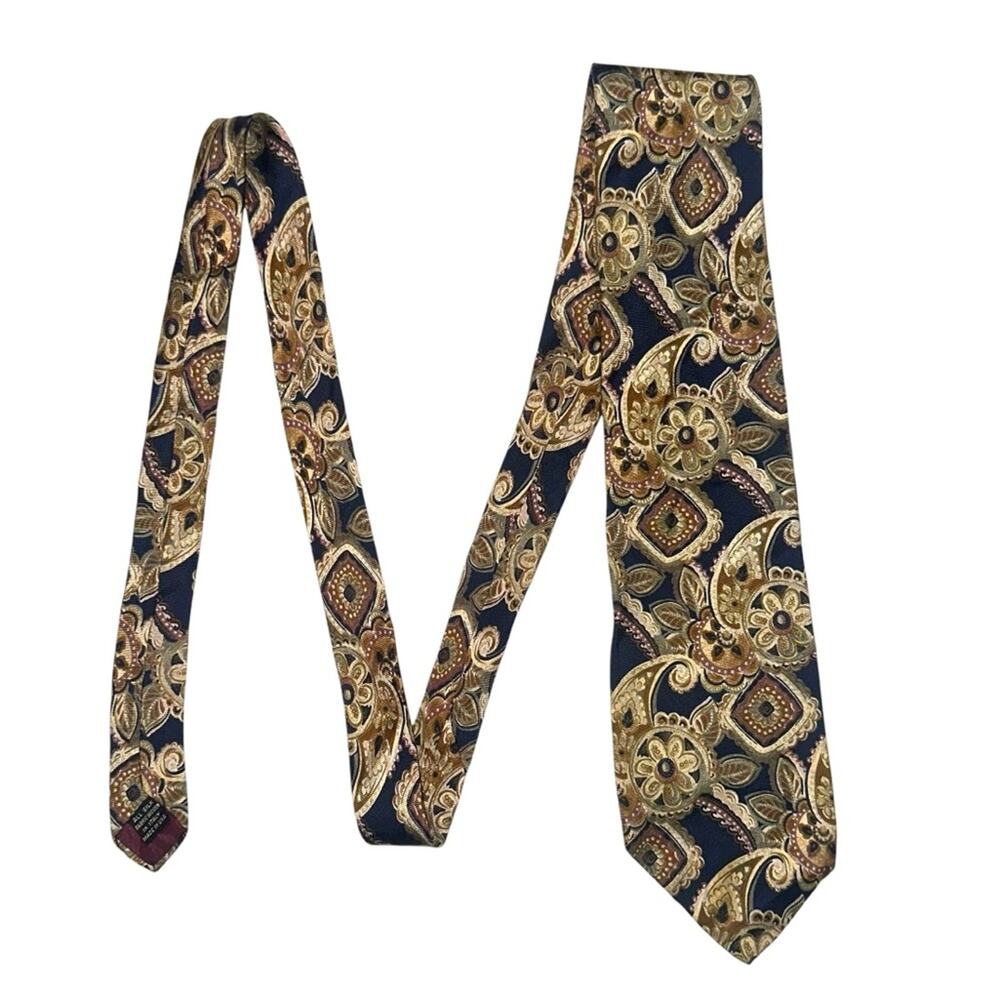 Christian Dior Monsieur Paisley Print Silk Vintage Tie